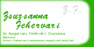 zsuzsanna fehervari business card