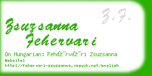 zsuzsanna fehervari business card